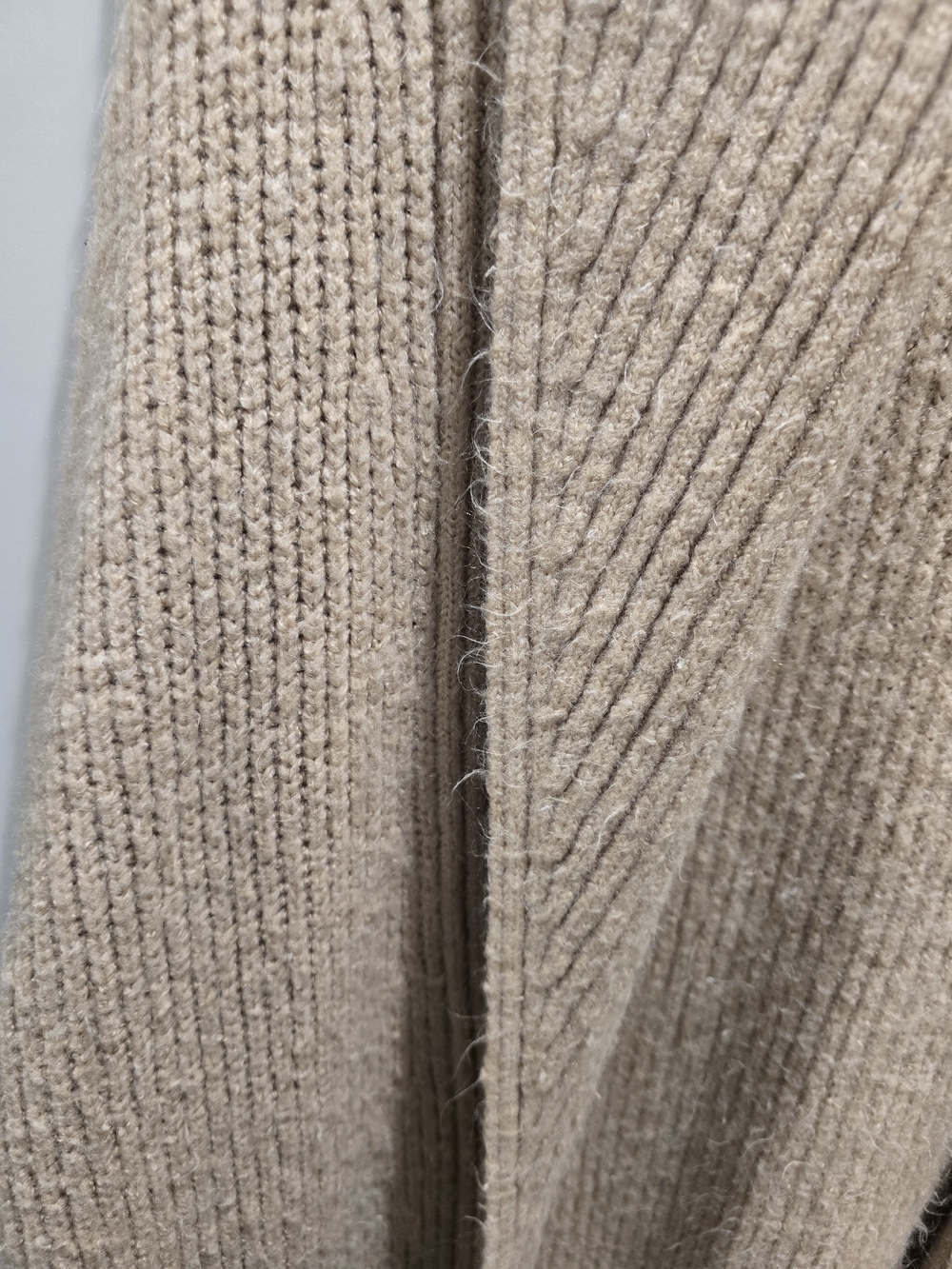 a new day Beige Ribbed Shawl Collar Open-Front Cardigan - Picture 5 of 5